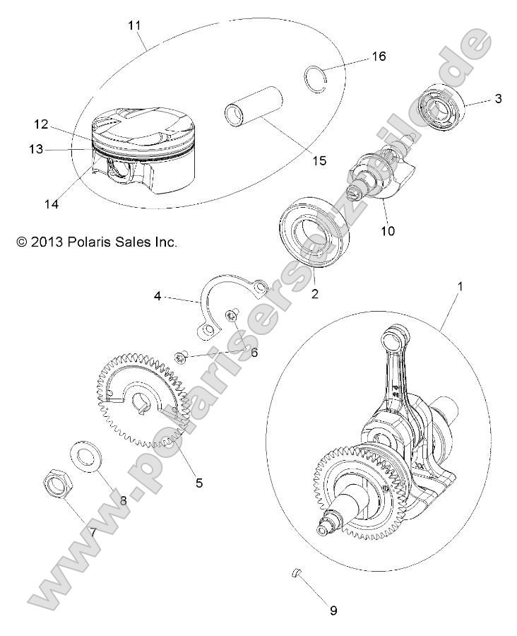 Engine, Crankshaft, Piston and Balance Shaft