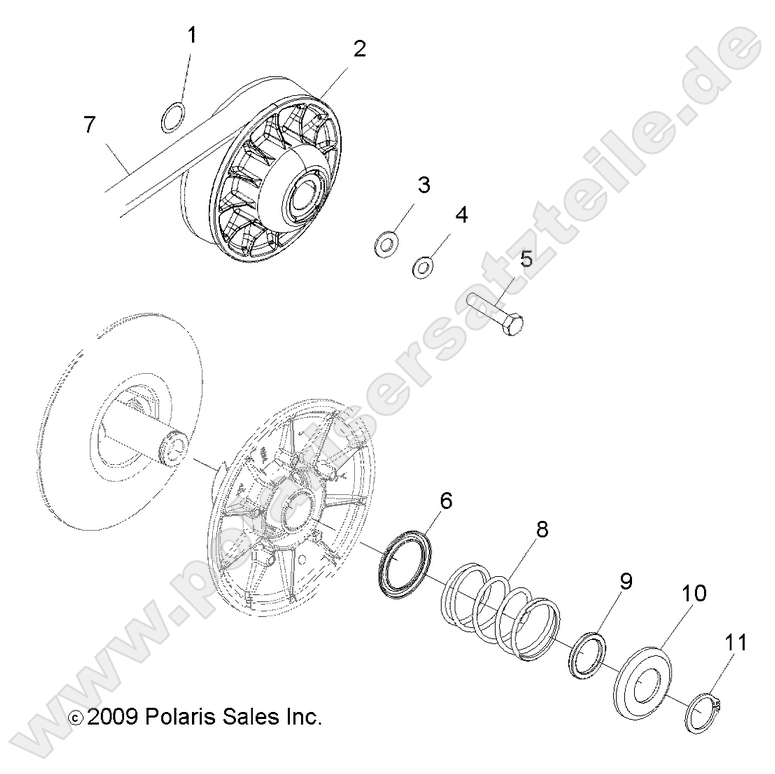 drive train secondary clutch