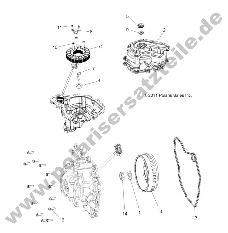 ENGINE, STATOR COVER and FLYWHEEL
