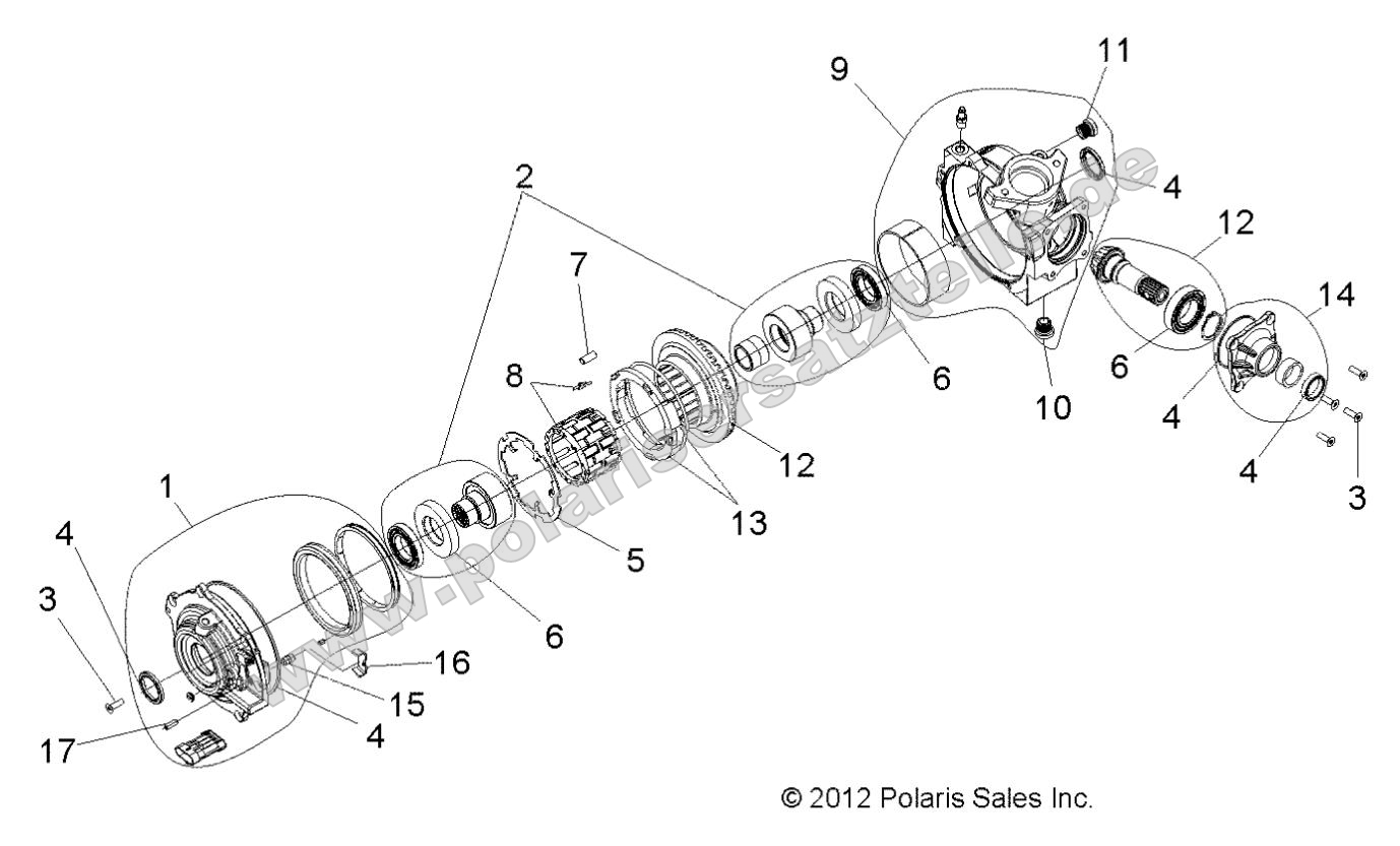 Drive Train, Front Gearcase Internals