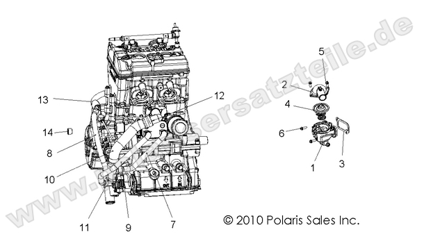 ENGINE, COOLING, THERMOSTAT and BYPASS