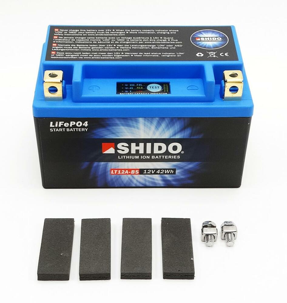 Shido LT12A-BS Lithium Ionen Batterie 12V LiFePO4 (YT12A-BS)