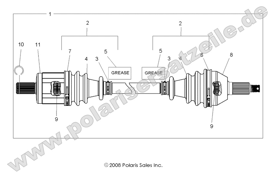 DRIVE TRAIN, FRONT HALF SHAFT