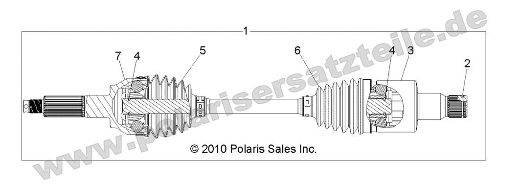 DRIVE TRAIN, REAR HALF SHAFT