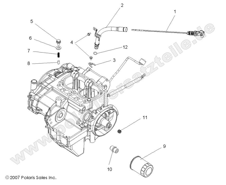 ENGINE, DIPSTICK and OIL FILTER