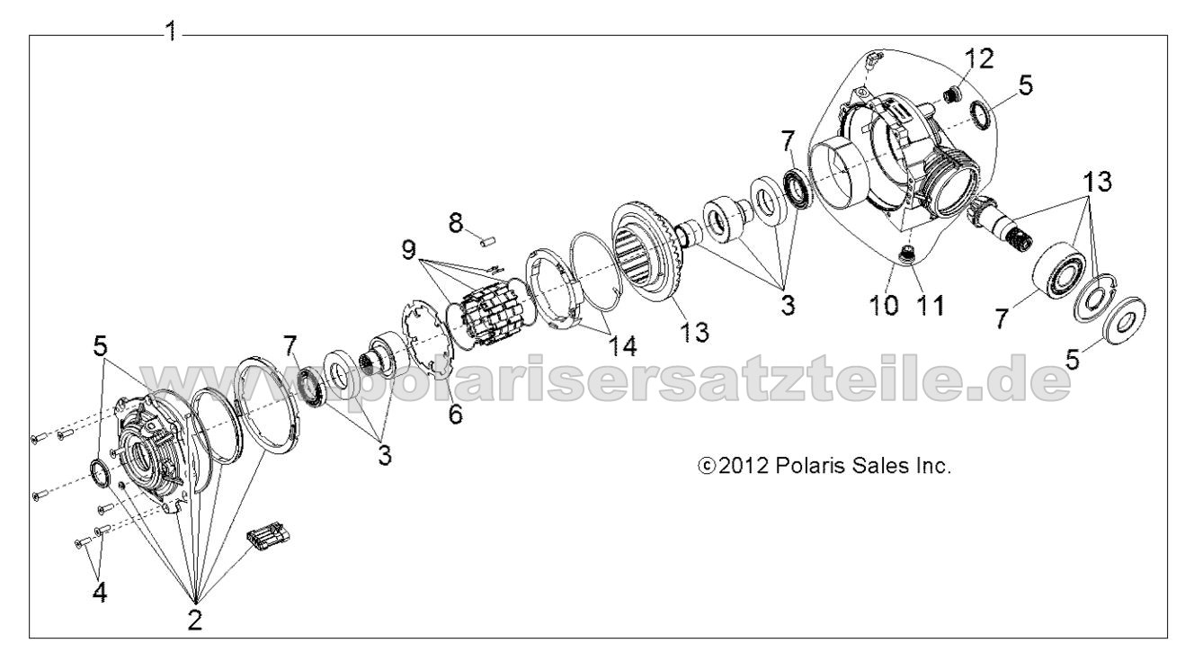 DRIVE TRAIN, FRONT GEARCASE INTERNALS