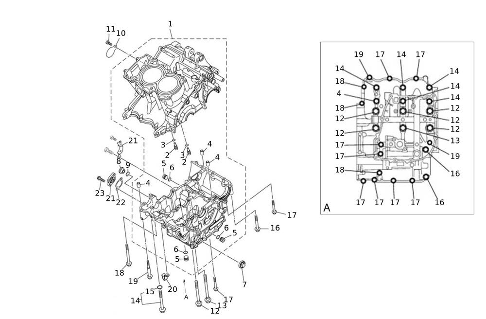 Caballero700-Kurbelgehaeuse Kurbelgehäuse