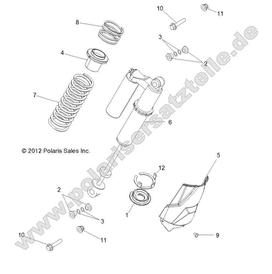 SUSPENSION, REAR SHOCK MOUNTING