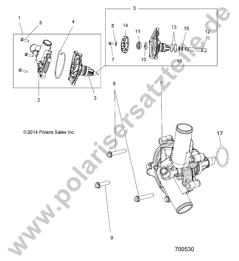 ENGINE, COOLING, WATERPUMP