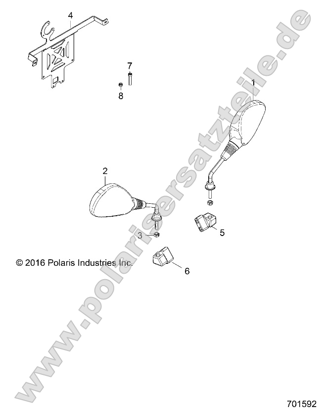 Body, Mirror, Hitch, License Plate (701592)