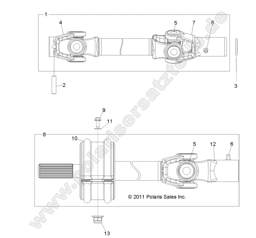 DRIVE TRAIN, FRONT PROP SHAFT