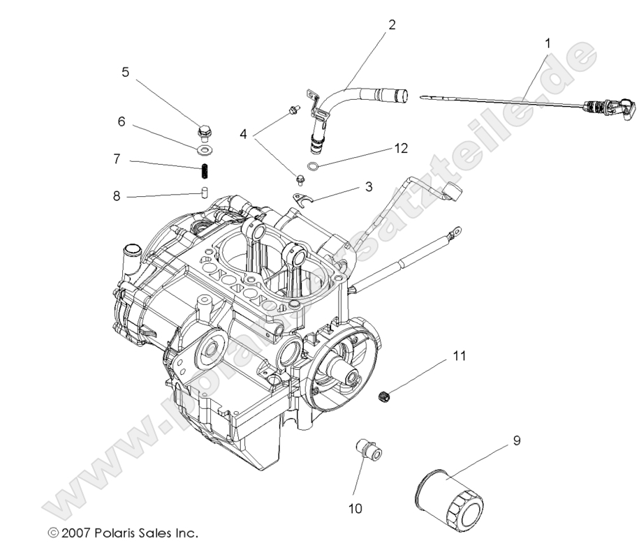 ENGINE, DIPSTICK and OIL FILTER