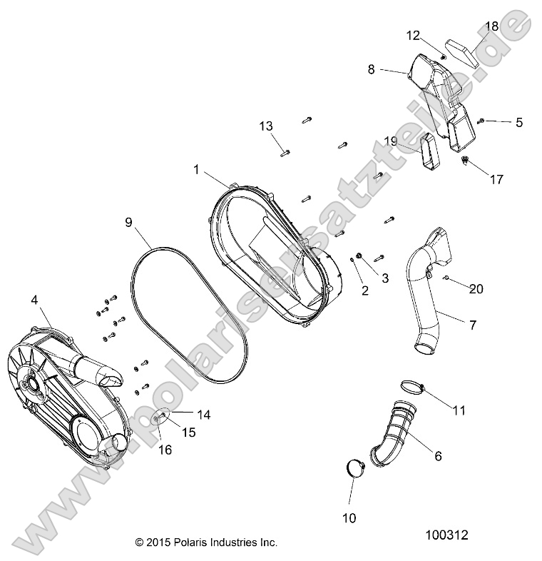 Drive Train, Clutch Cover and Ducting