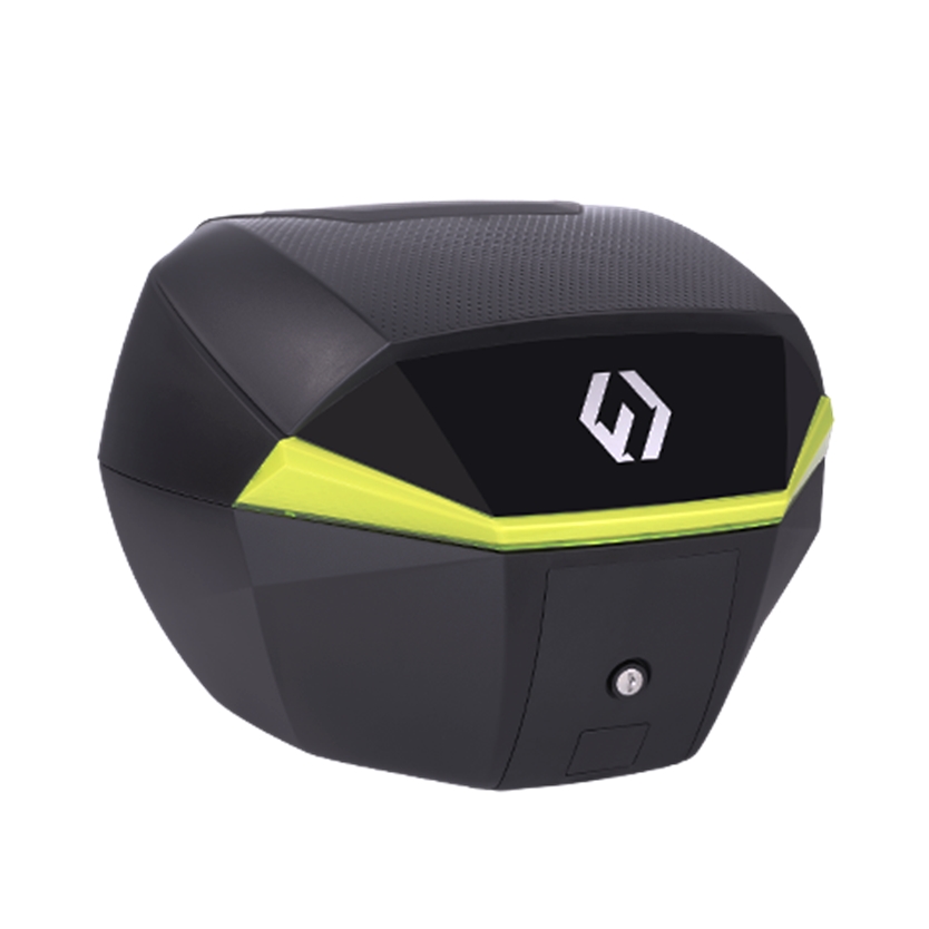 Furchtlos SHIELD S Luxe Topcase - 35 Liter - schwarz/gelb - inkl. Montagekit