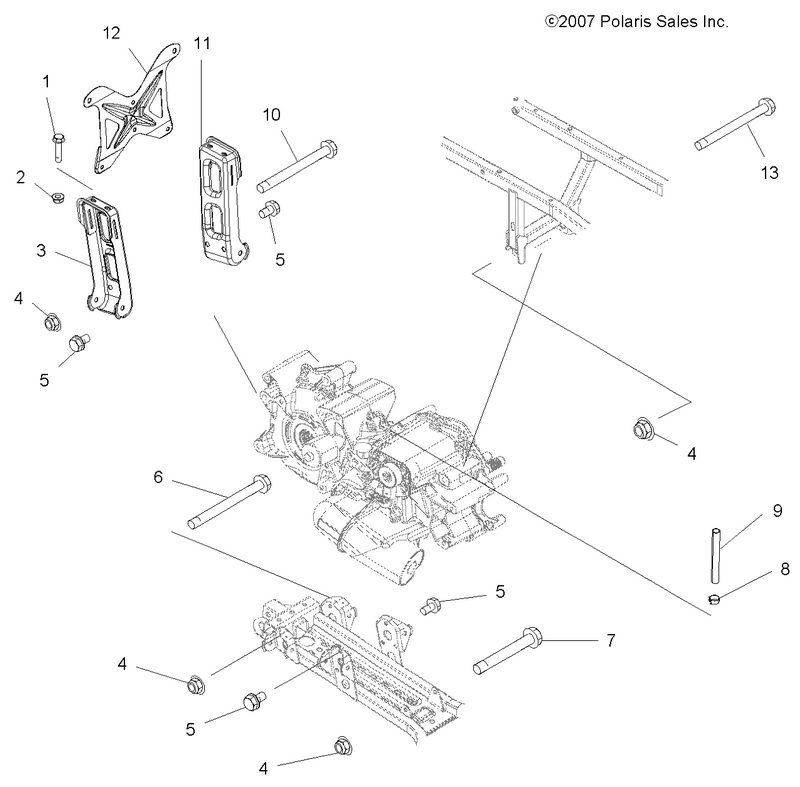 DRIVE TRAIN, MAIN GEARCASE MOUNTING