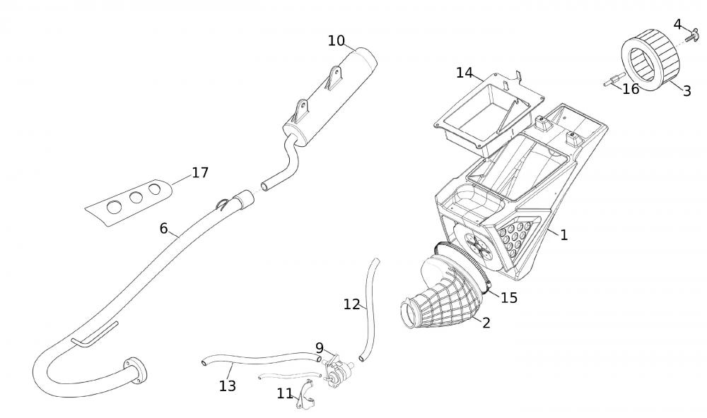 52596_80 Auspuff - Luftfilterkasten