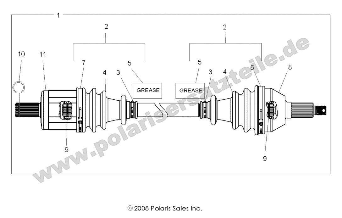 DRIVE TRAIN, FRONT HALF SHAFT