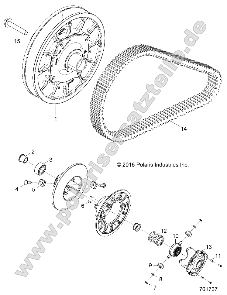 Drive Train, Secondary Clutch
