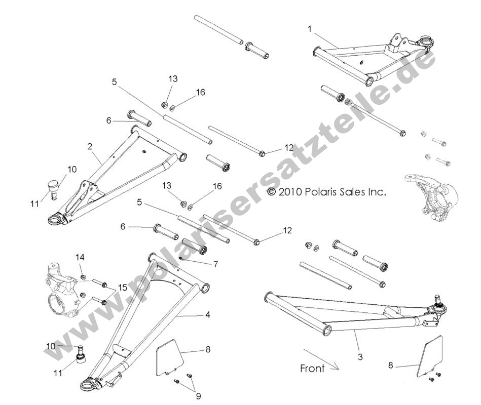 SUSPENSION, FRONT CONTROL ARMS