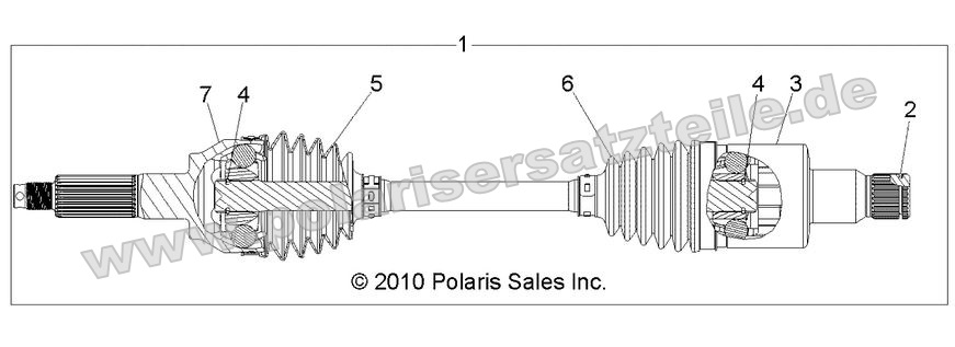 DRIVE TRAIN, REAR HALF SHAFT