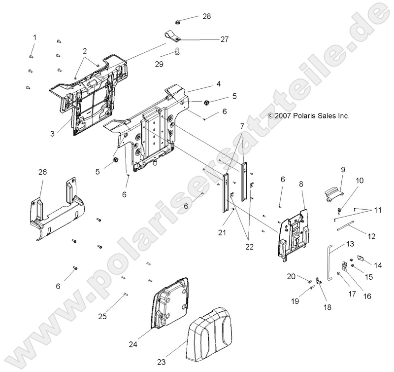 BODY, PASSENGER SEAT BACK