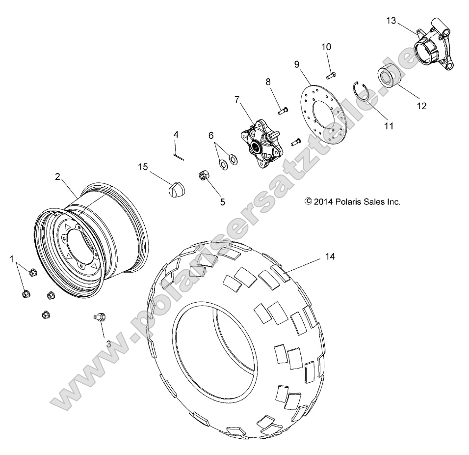 Wheels, Rear (49ATVWHEELRR14SP325)