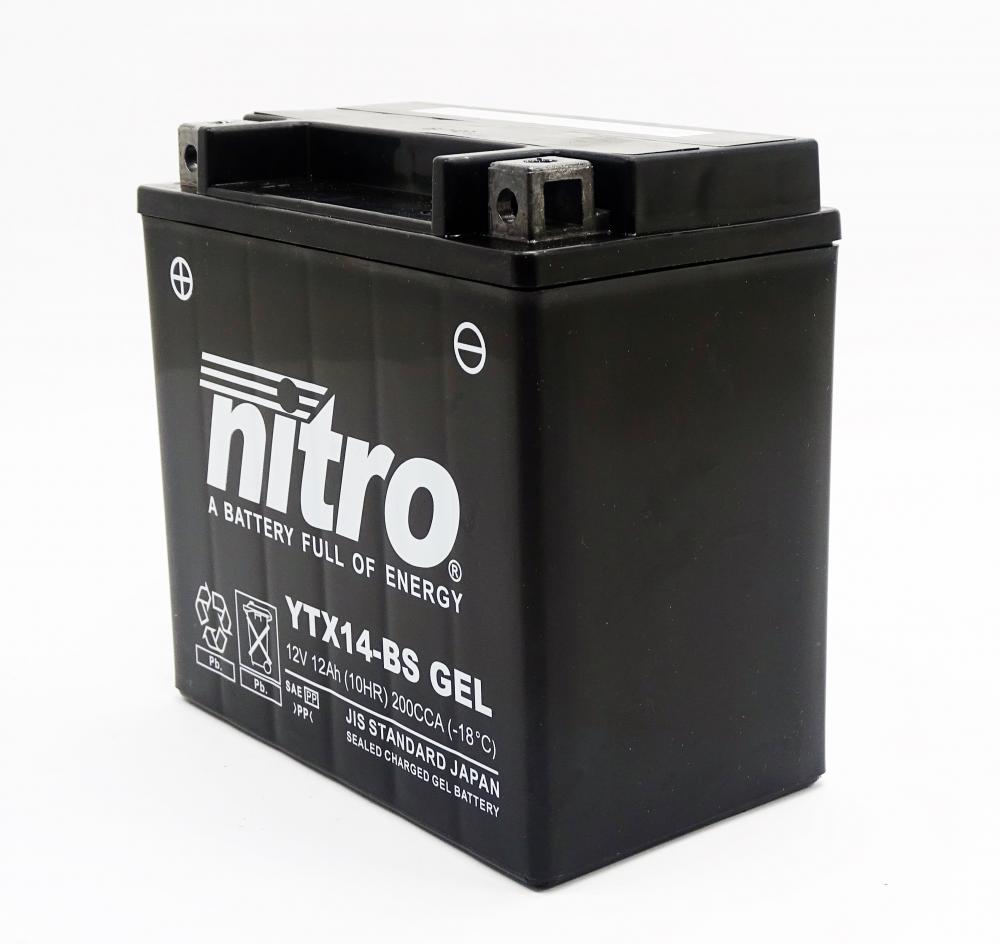 Nitro_NTX14___YTX14_BS_SLA_GEL_AGM_Batterie_12V_12AH_2 Nitro NTX14 / YTX14-BS SLA GEL AGM Batterie 12V 12AH - Einbaufertig (FTX14-BS)