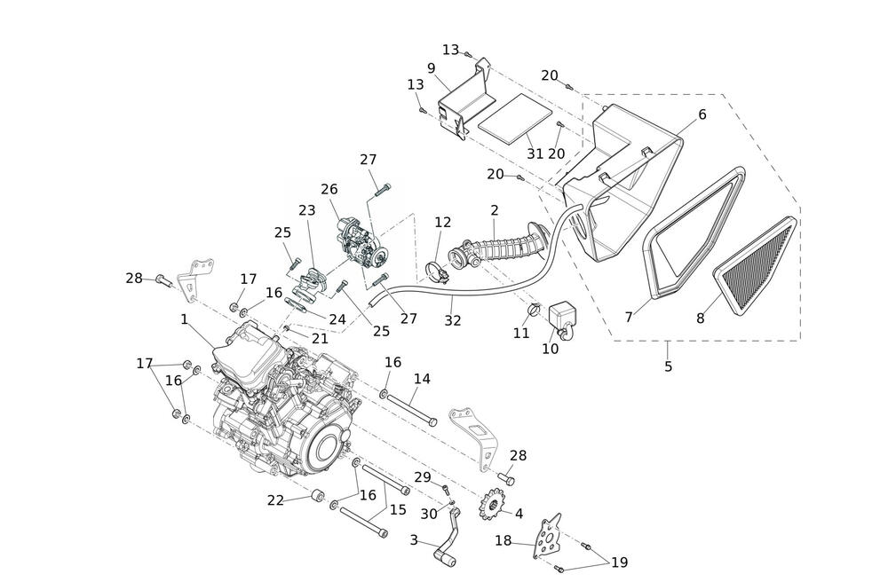 Caballero125MY24-Einlass-Motor Luftsystem / Einspritzung