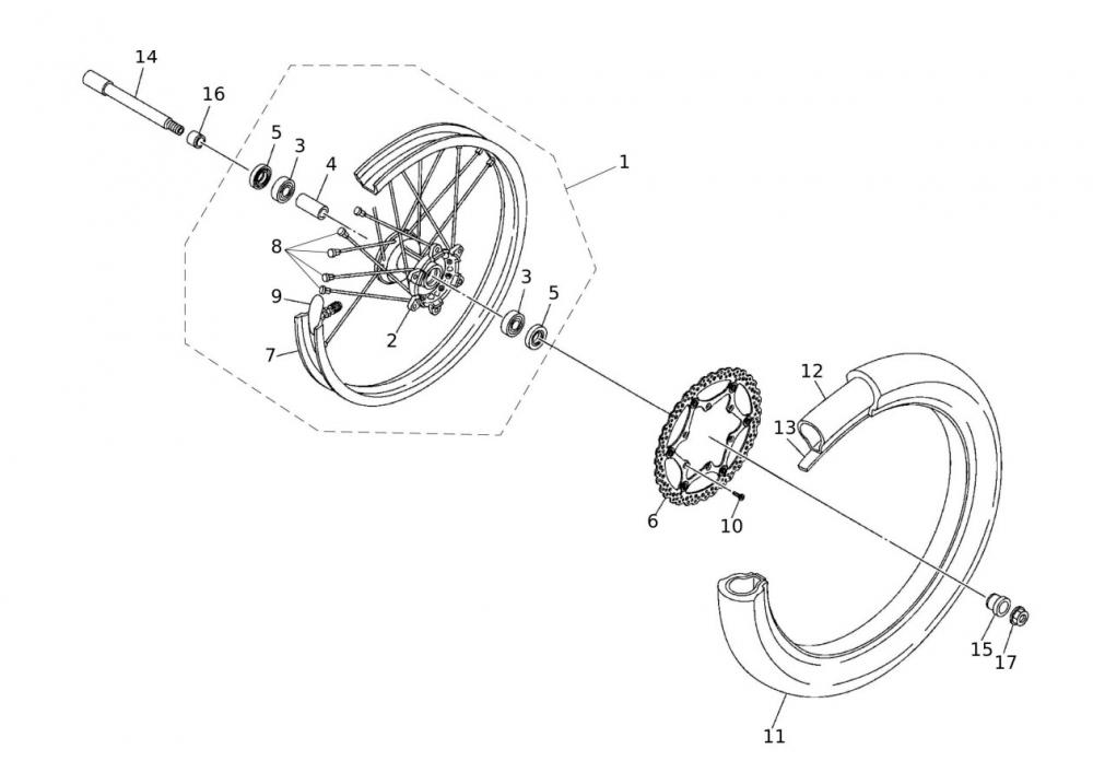 Vorderrad-Fantic-XX-125-2T-Motocross-2023 Vorderrad