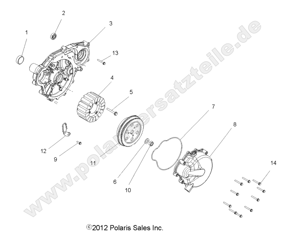 ENGINE, STATOR and FLYWHEEL
