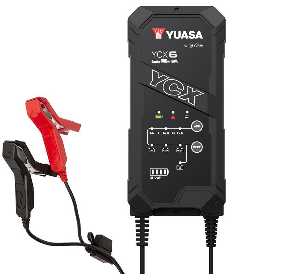 Yuasa YCX6 Batterieladegerät 12V 6A für Blei-Säure + Lithium Batterie