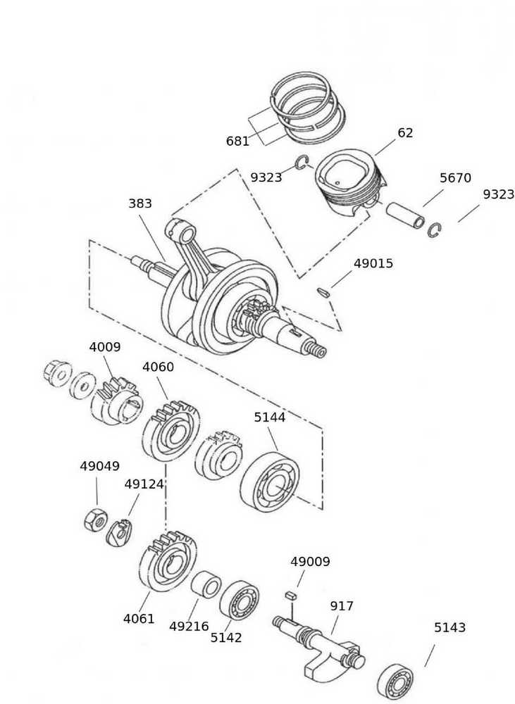 52665_44 Kolben - Kurbelwelle