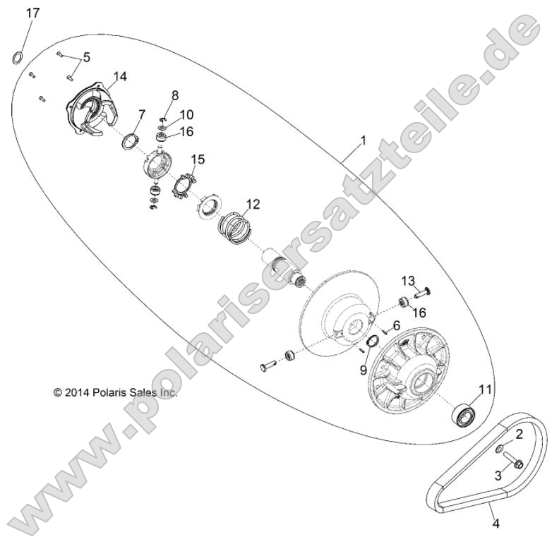 Drive Train, Secondary Clutch (49ATVCLUTCHDRIVEN1323286)