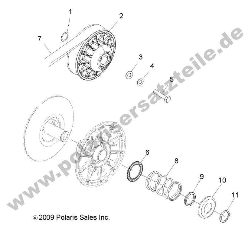 DRIVE TRAIN, SECONDARY CLUTCH