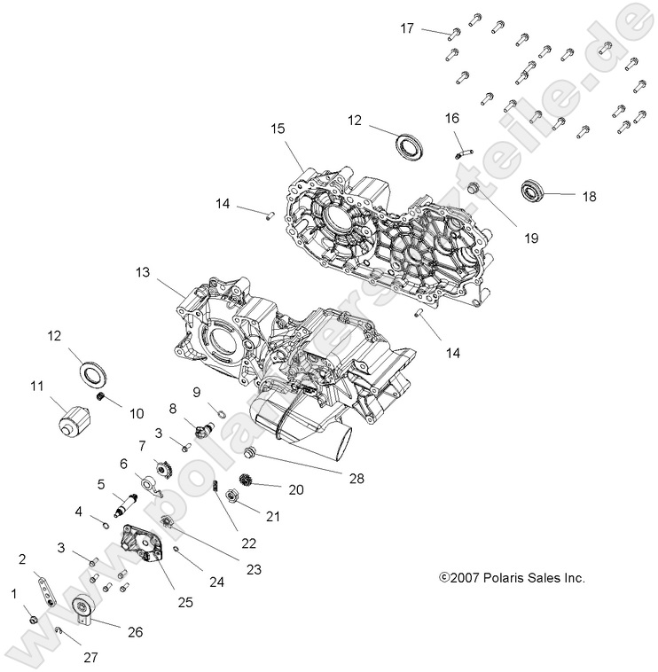 DRIVE TRAIN, MAIN GEARCASE