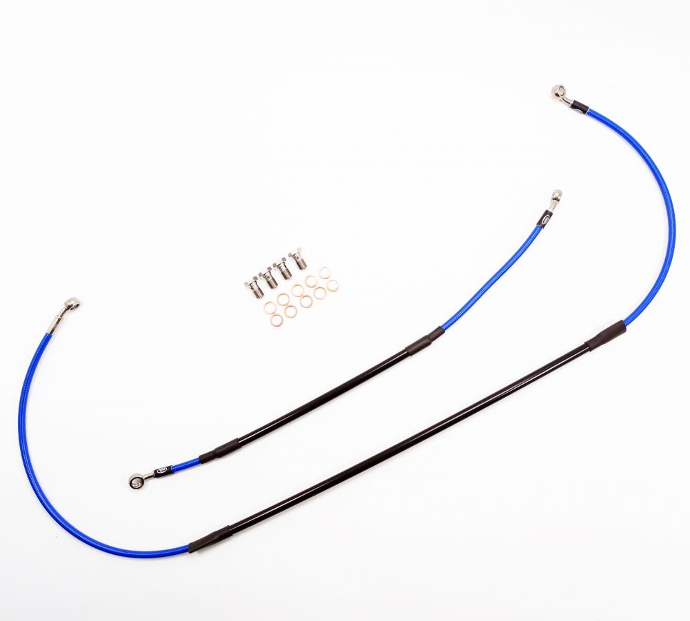 HEL MX Racing Stahlflex Bremsleitung Set blau - Yamaha YZ 250F / YZ 450F 2014-22