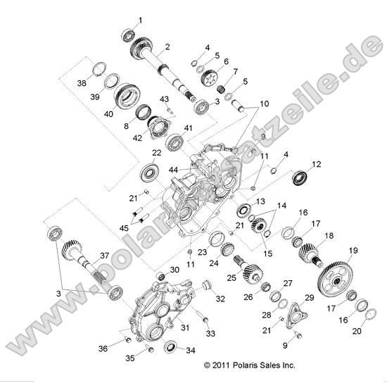 DRIVE TRAIN, MAIN GEARCASE INTERNALS 1