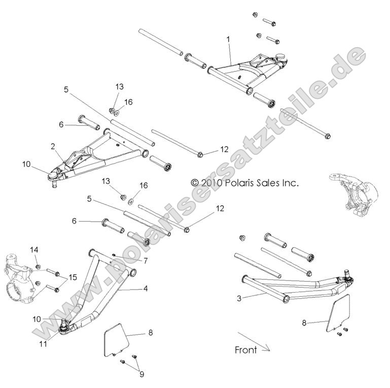 SUSPENSION, FRONT CONTROL ARMS