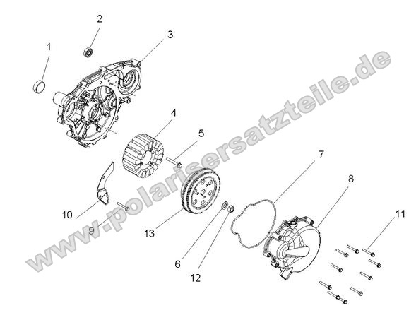 ENGINE, STATOR and FLYWHEEL