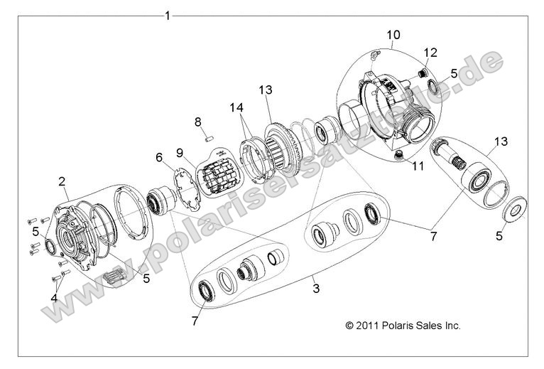 DRIVE TRAIN, FRONT GEARCASE INTERNALS