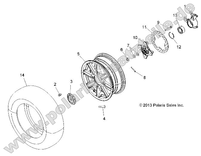 Wheels, Front and Hub (49ATVWHEELFRT14850)