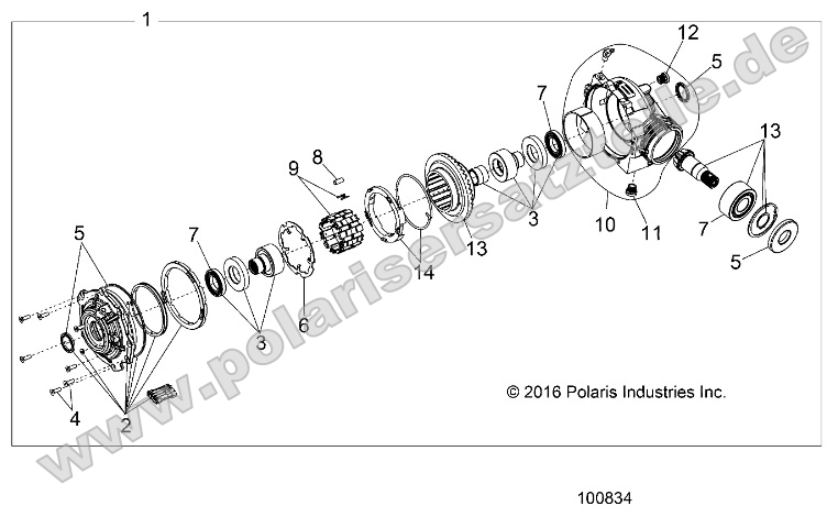 Drive Train, Front Gearcase Internals (from 7/1/16)