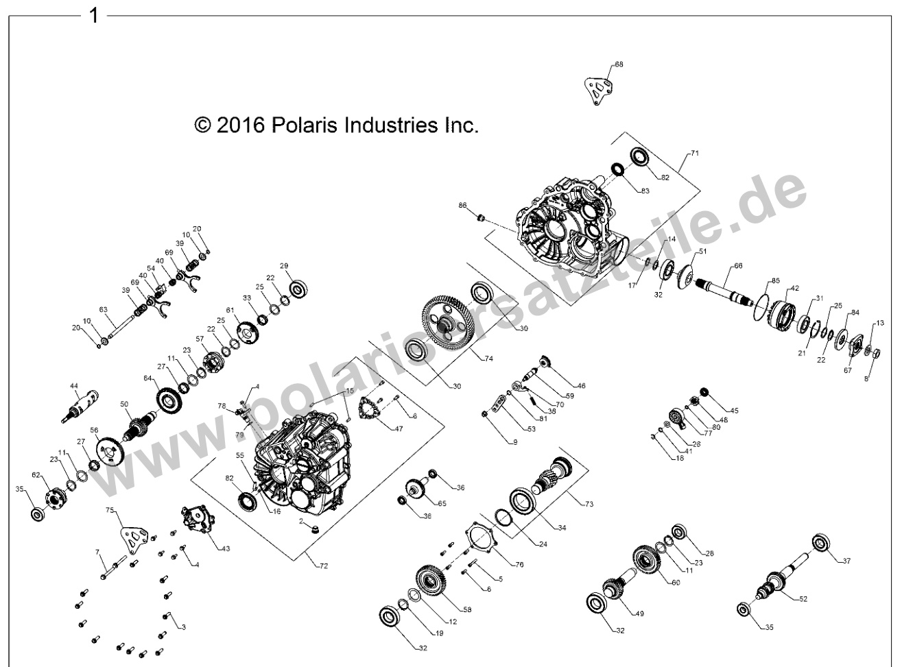 DRIVE TRAIN, MAIN GEARCASE INTERNALS