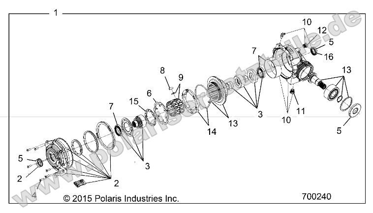 Drive Train, Front Gearcase Internals (from 1/5/16)