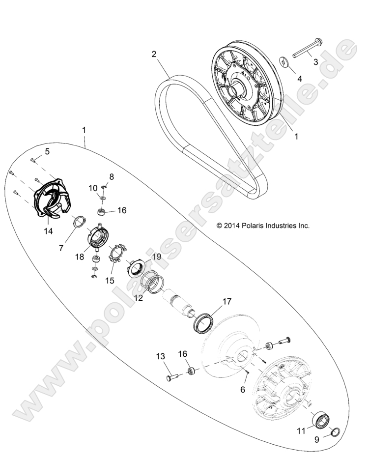 DRIVE TRAIN, SECONDARY CLUTCH