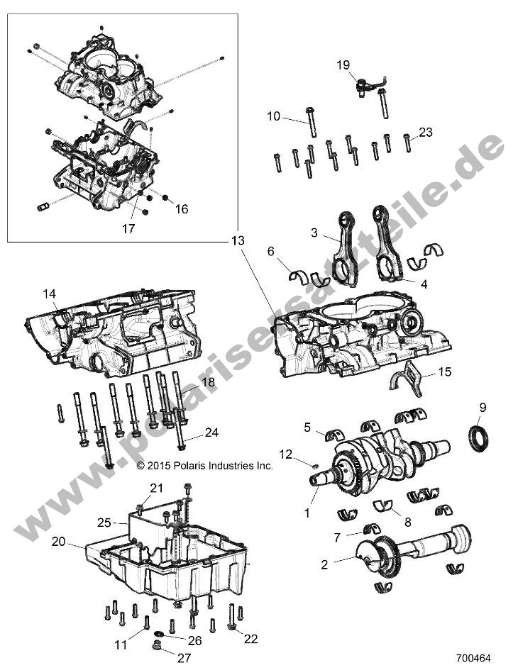 ENGINE, CRANKCASE AND CRANKSHAFT