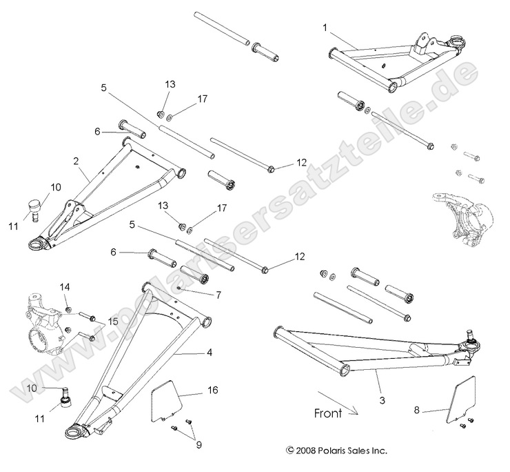 SUSPENSION, FRONT CONTROL ARMS