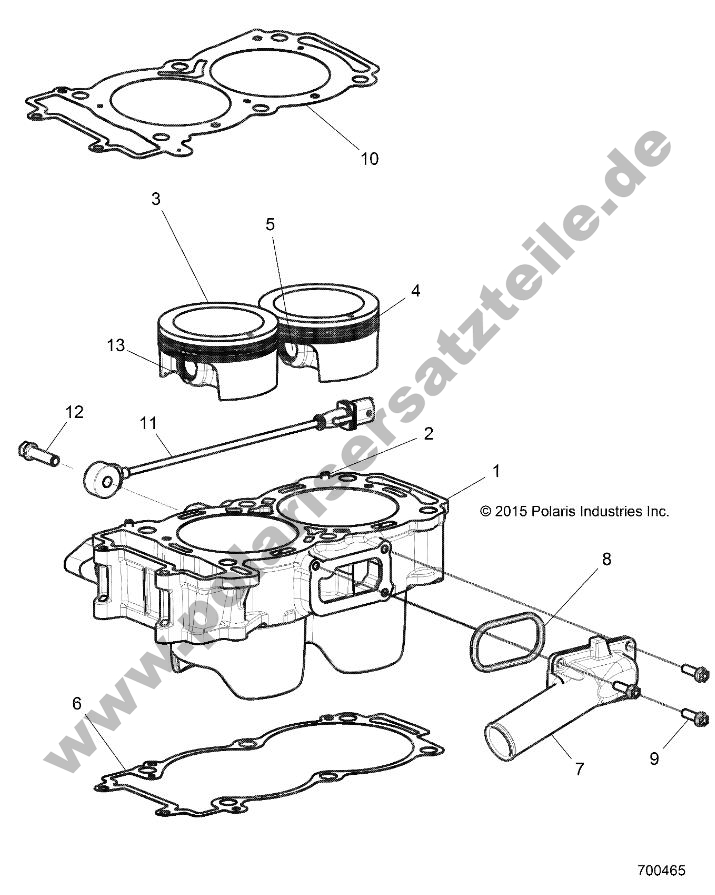 ENGINE, CYLINDER AND PISTON