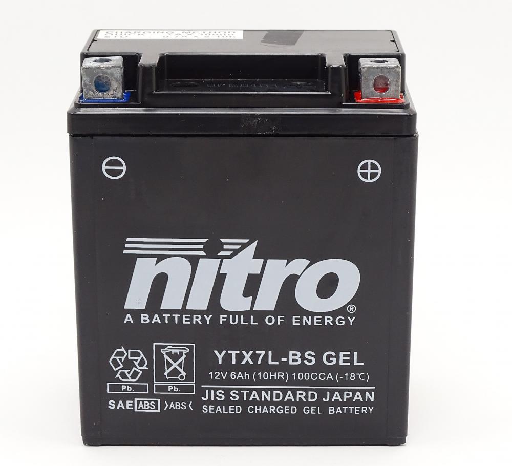 Nitro_NTX7L___YTX7L_BS_SLA_GEL_AGM_Batterie_12V_6AH_1 Nitro NTX7L / YTX7L-BS SLA GEL AGM Batterie 12V 6AH - Einbaufertig (FTX7L-BS)