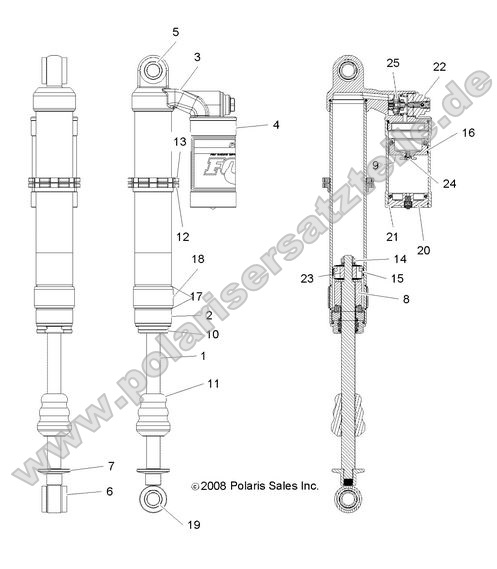SUSPENSION, FRONT SHOCK